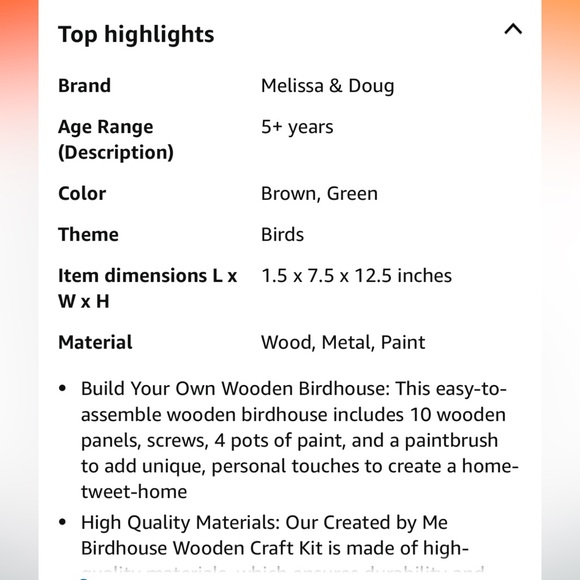 NWT Melissa & Doug Created by Me Bird House - Picture 5 of 5